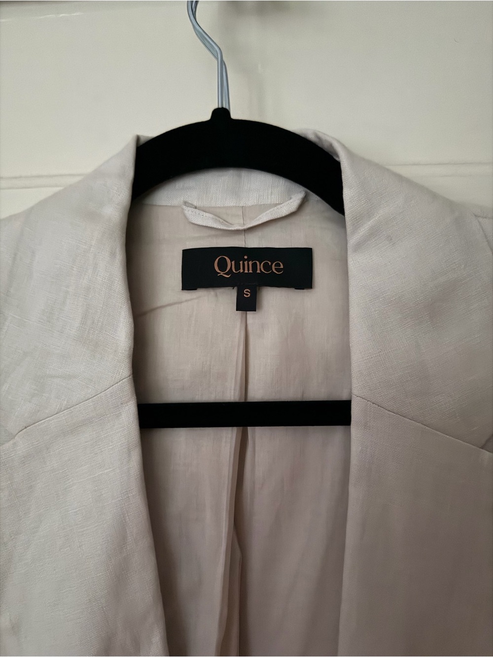 Quince Natural Beige Linen-Blend Blazer - Picture 3 of 4